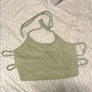 SHEIN Light Green Knit Crop Top